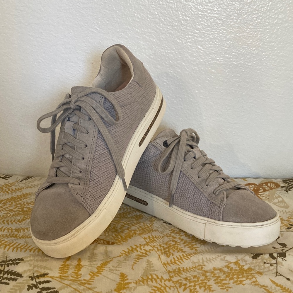 Women’s size 36 Whale Gray Birkenstock Bend Low Canvas-suede sneakers. Used.